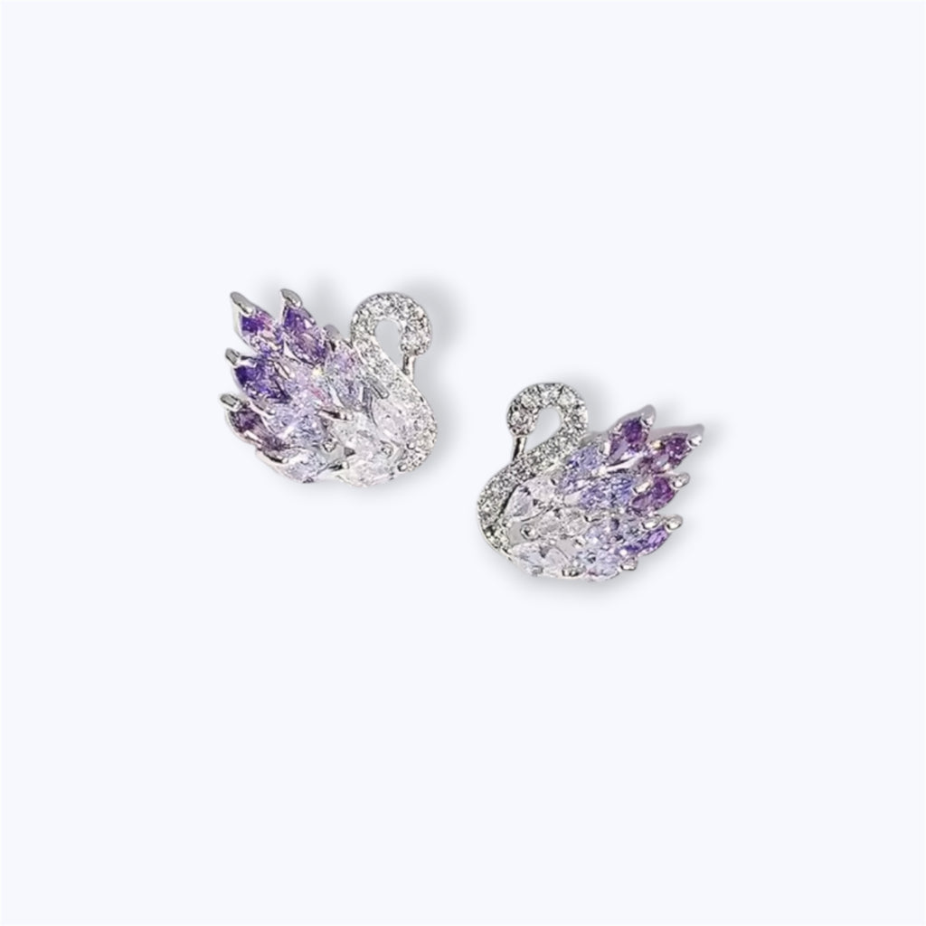 Swan earrings