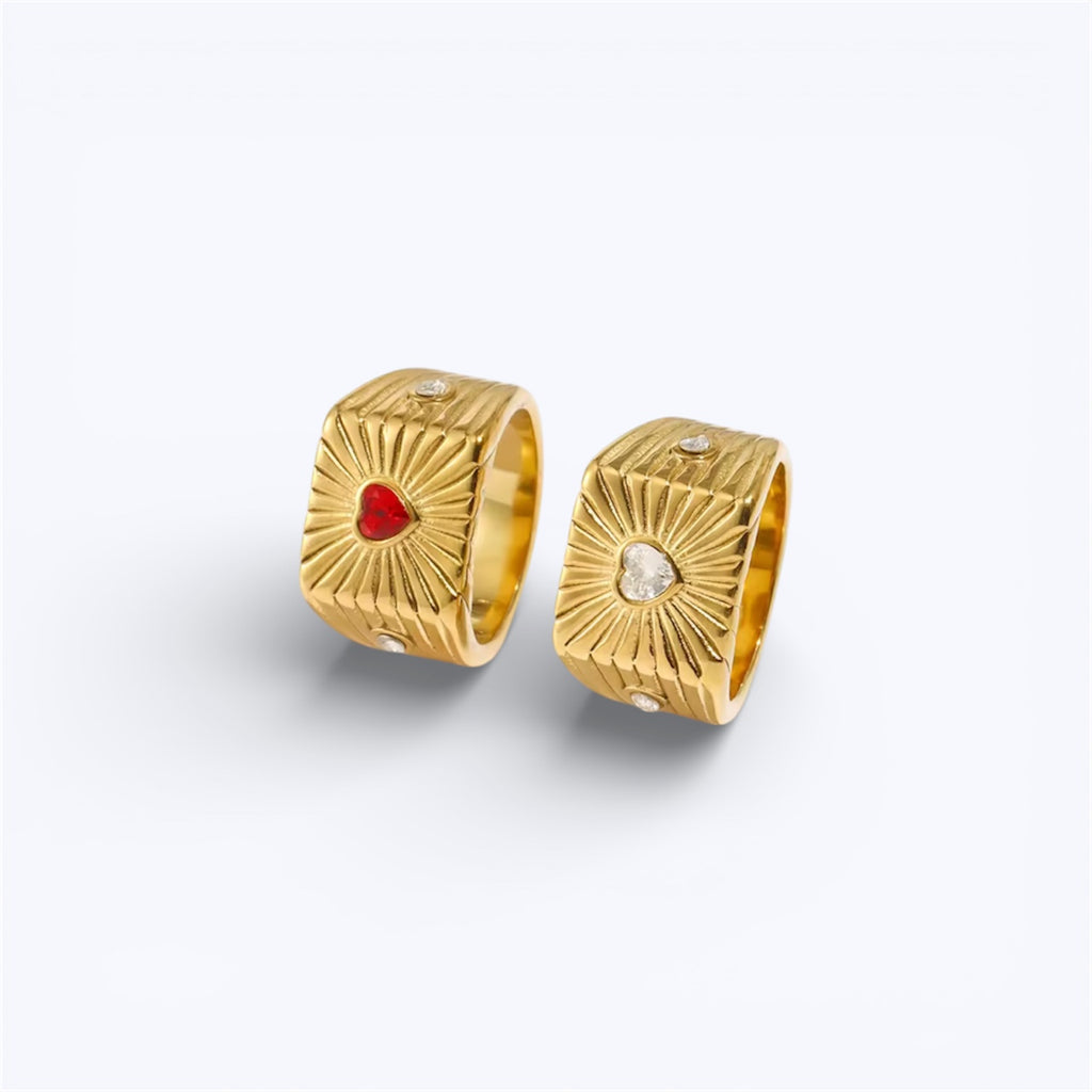 Square heart ring