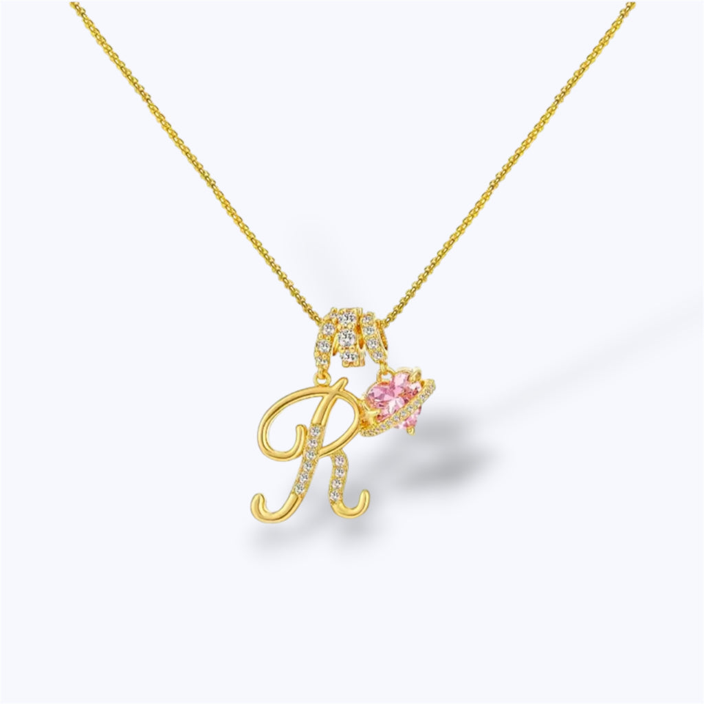 Embellished initial necklace