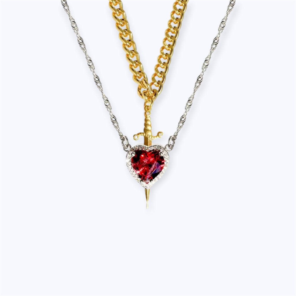 Heart & Sword Necklace