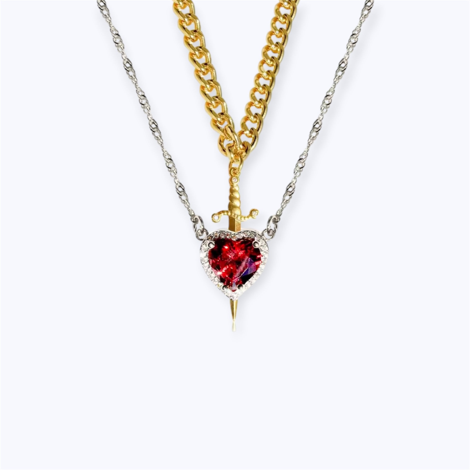 Heart & Sword Necklace