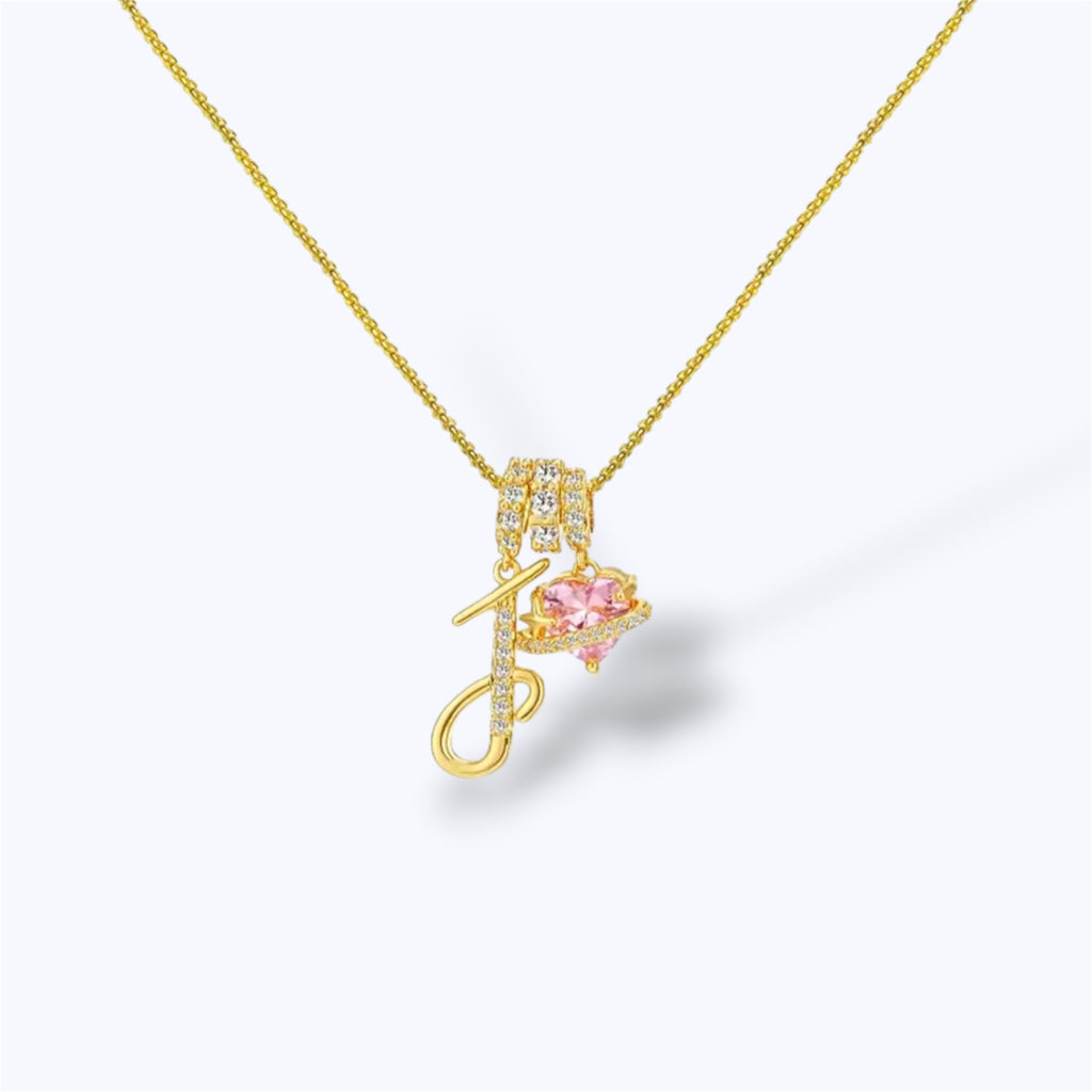 Embellished initial necklace