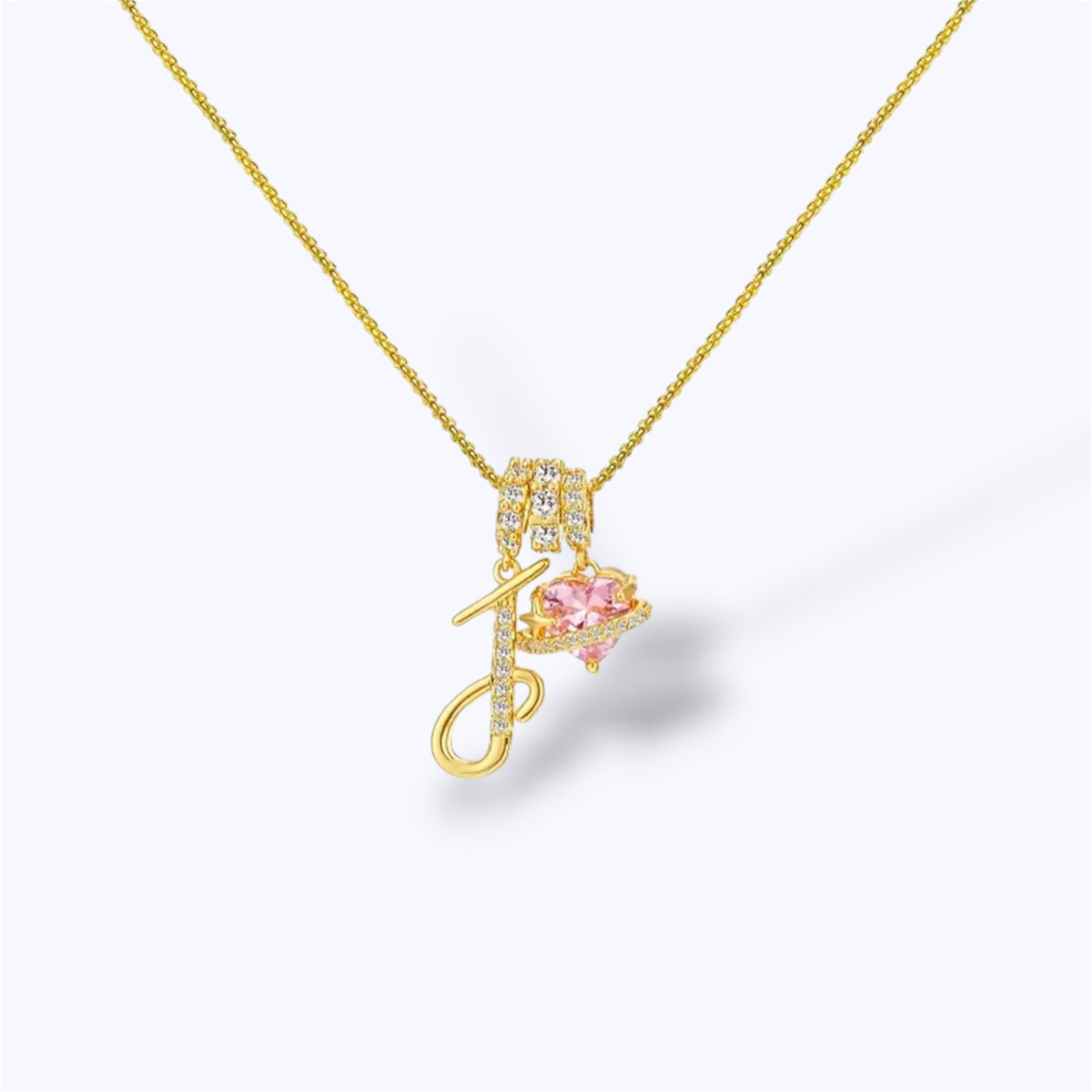 Embellished initial necklace