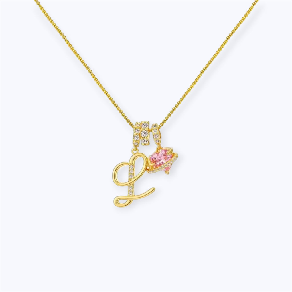 Embellished initial necklace