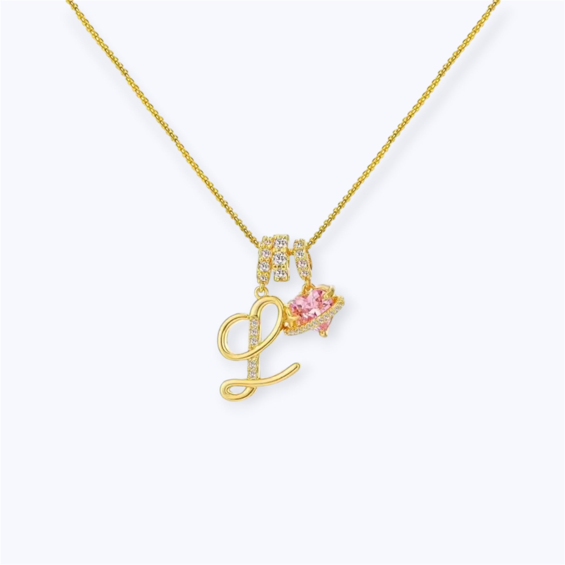 Embellished initial necklace