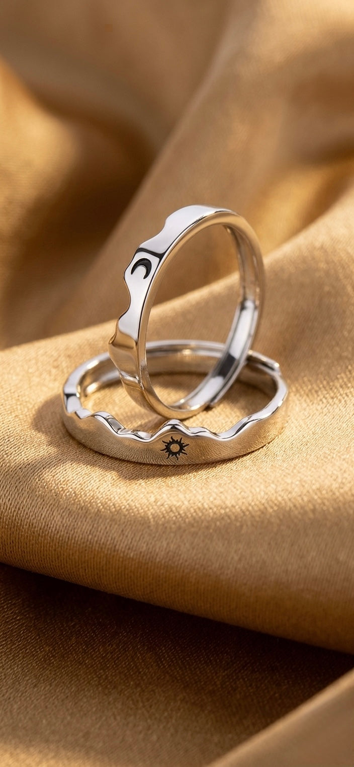 Sun meets moon rings