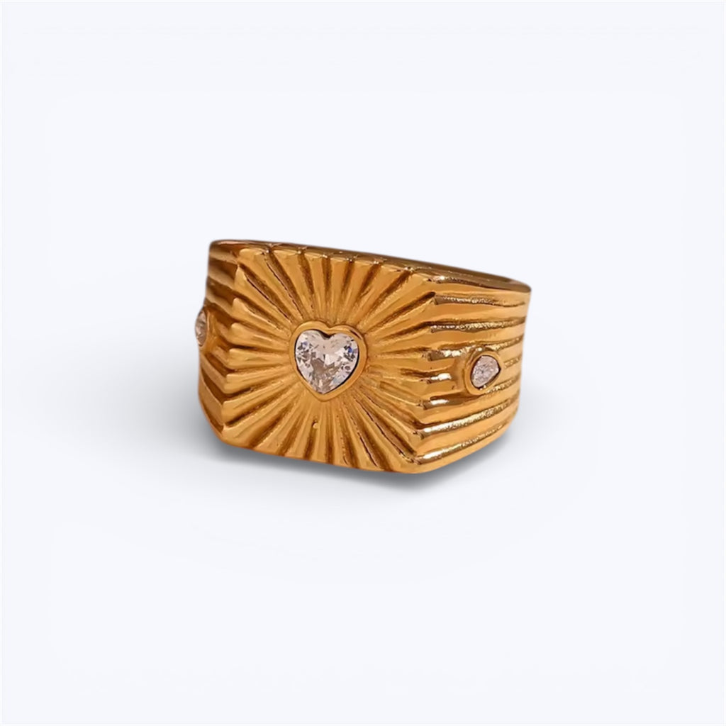 Square heart ring