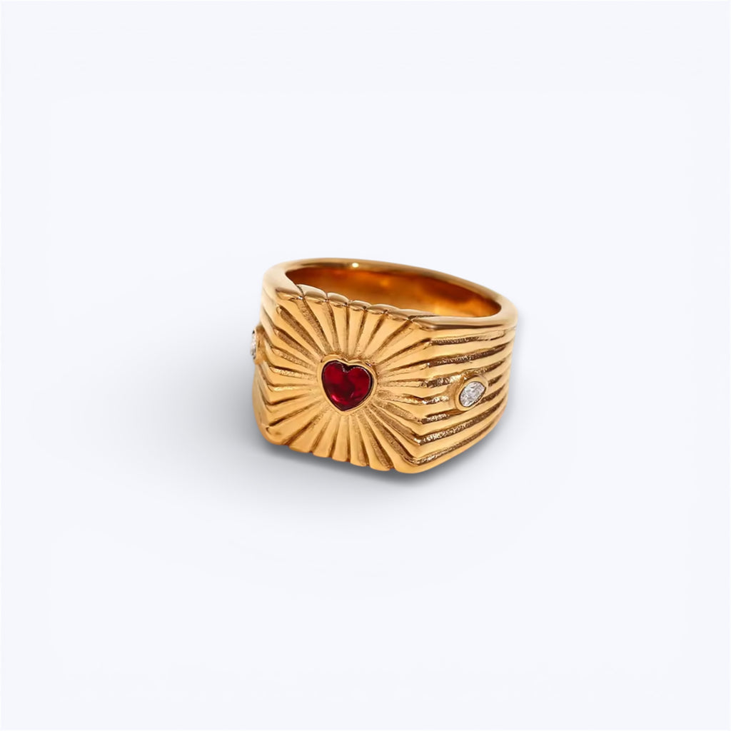 Square heart ring