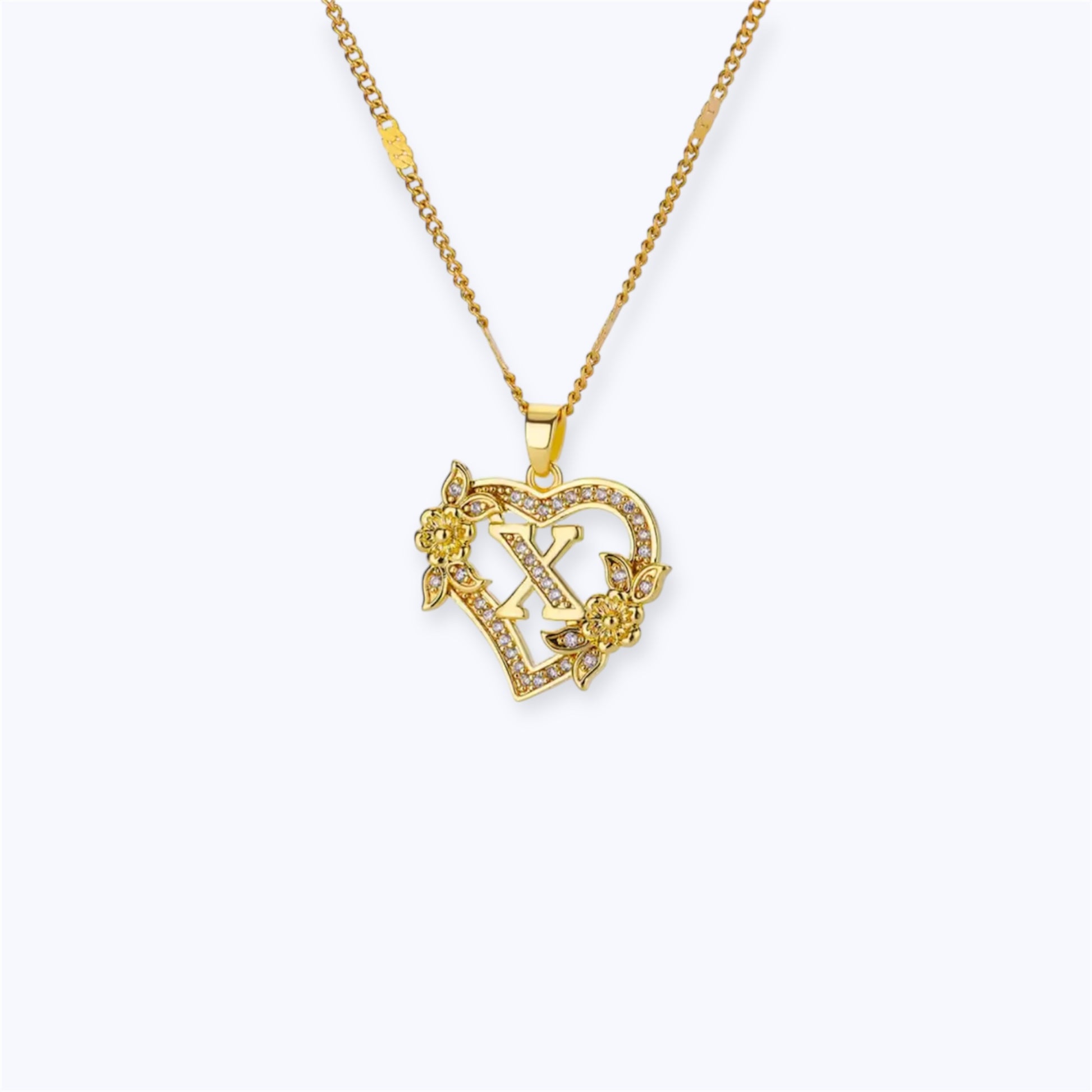 Blossom initial Necklace