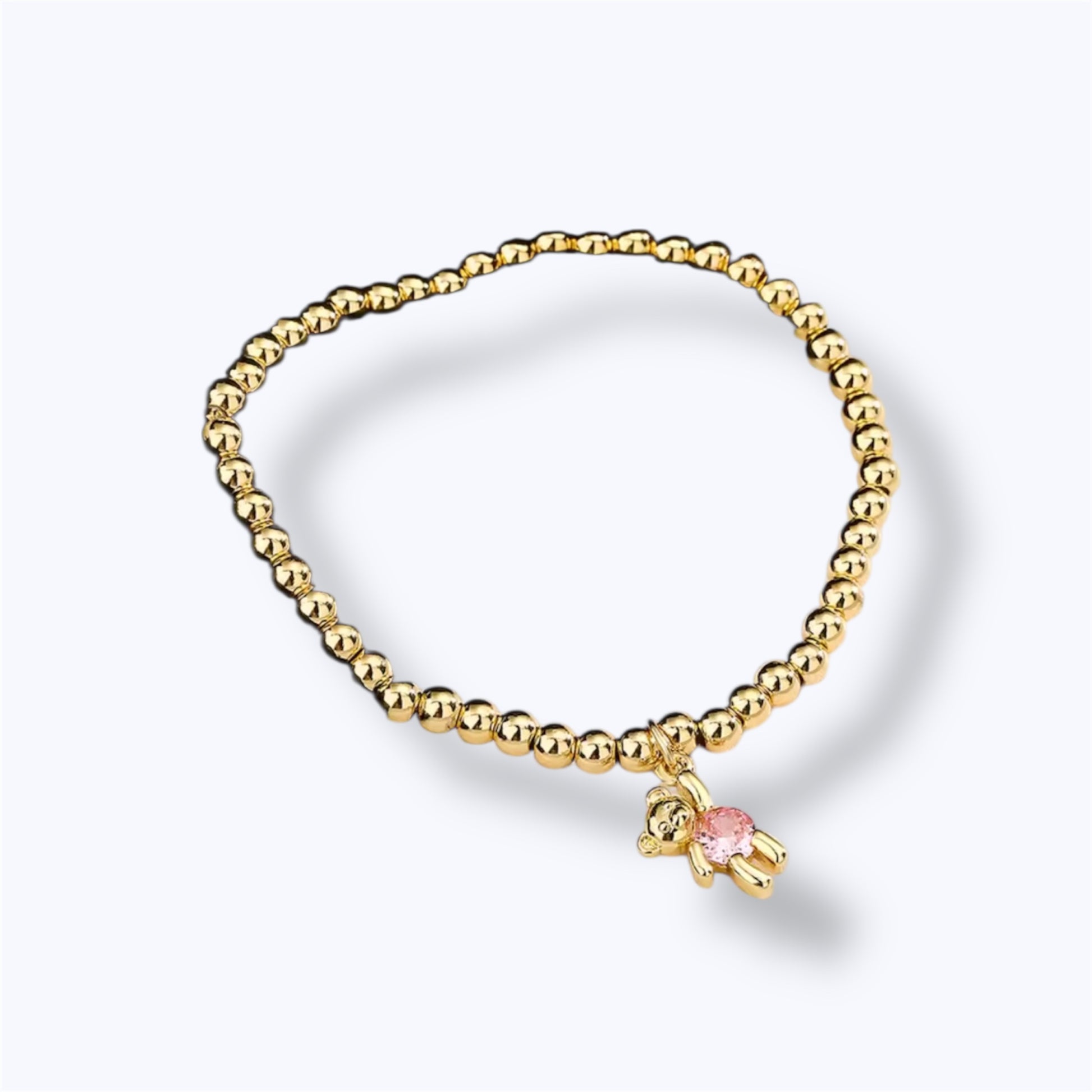 Golden bear charm bracelet