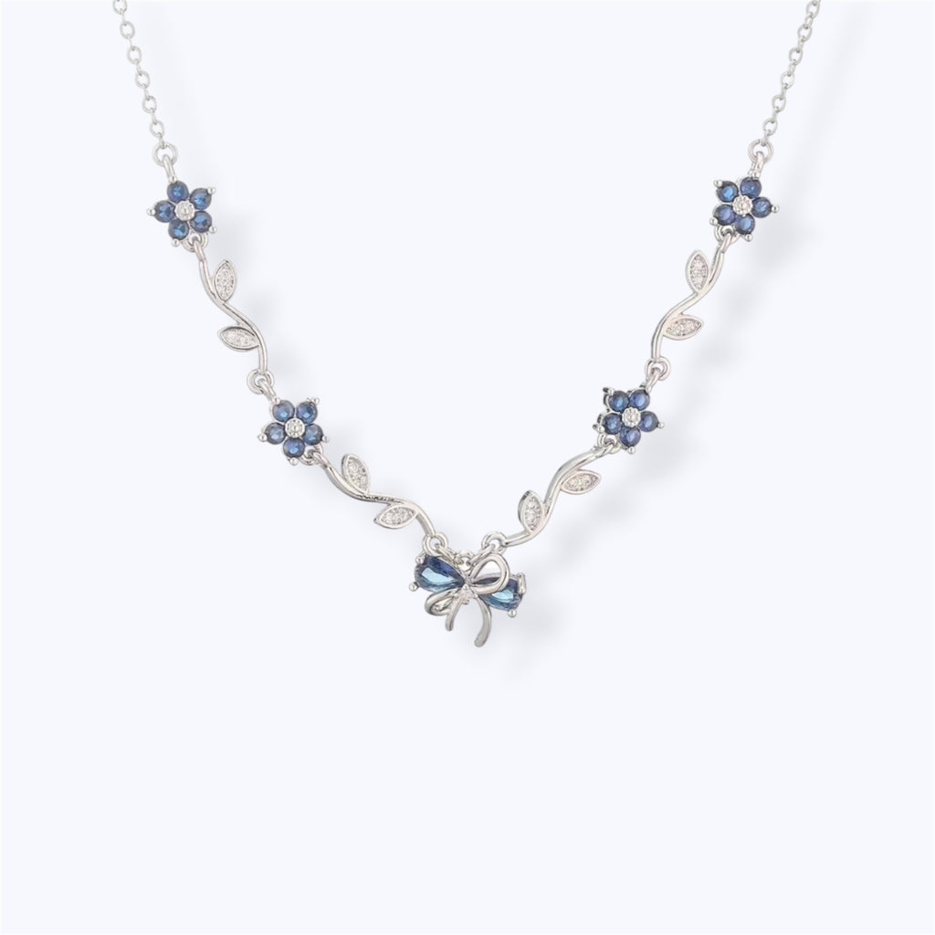 Floral charm necklace