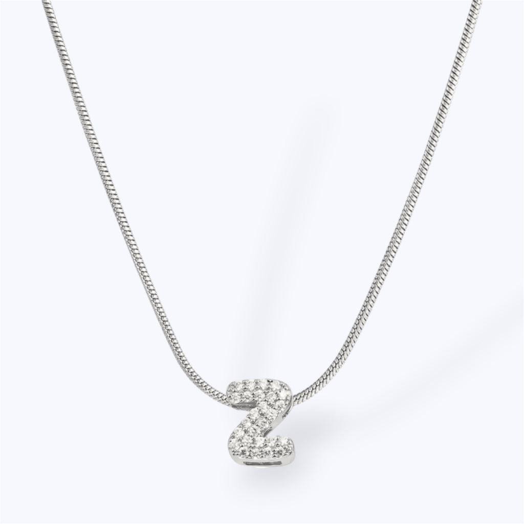 Silver bubble letter