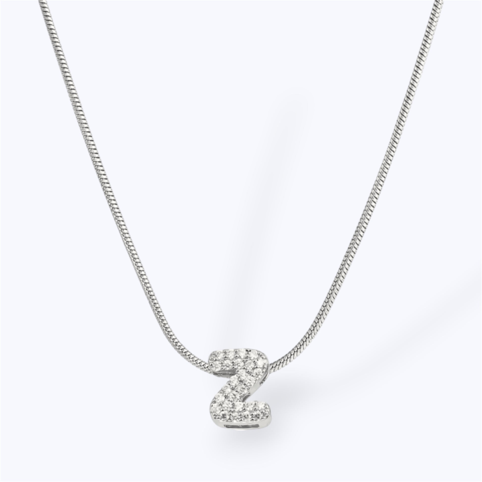 Silver bubble letter