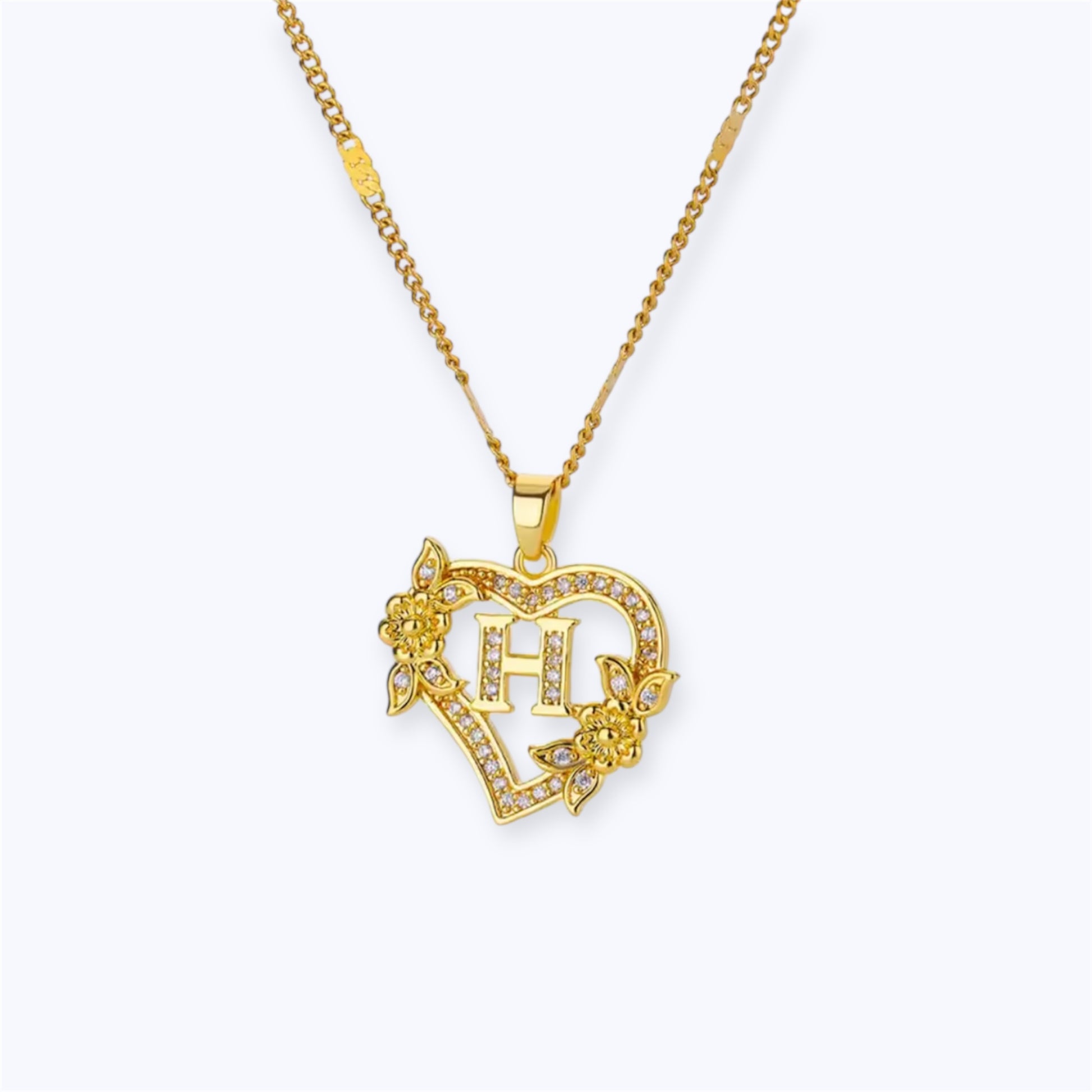 Blossom initial Necklace