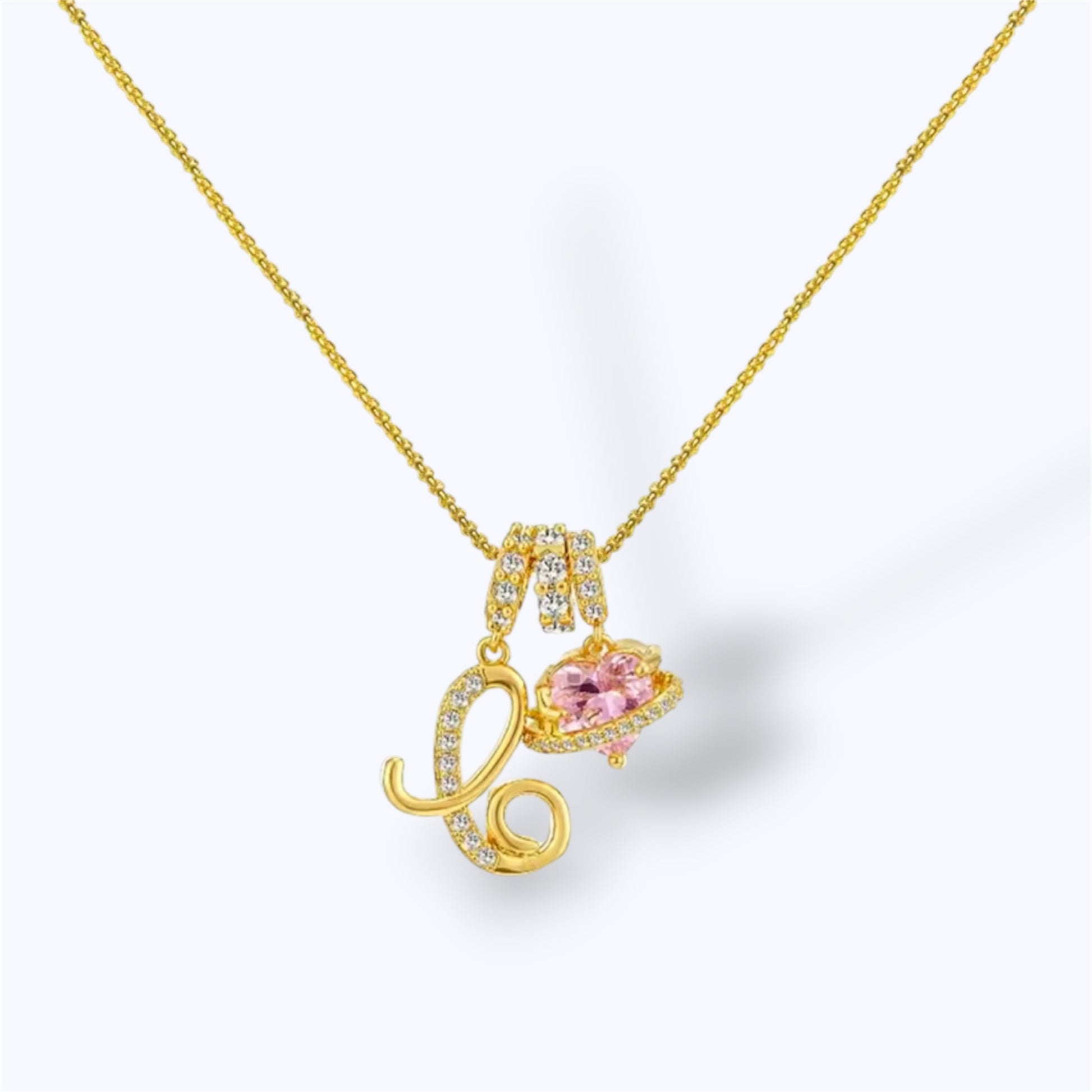 Embellished initial necklace