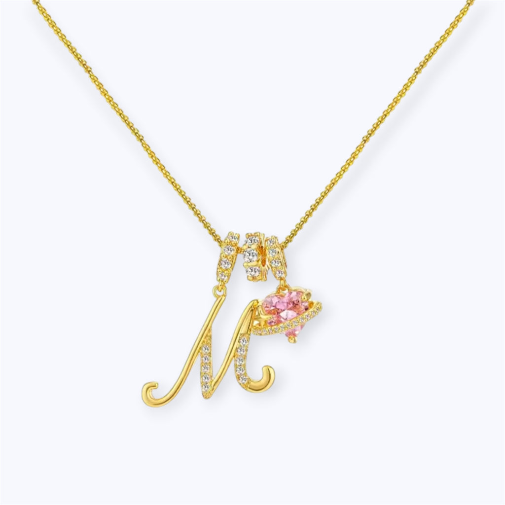 Embellished initial necklace