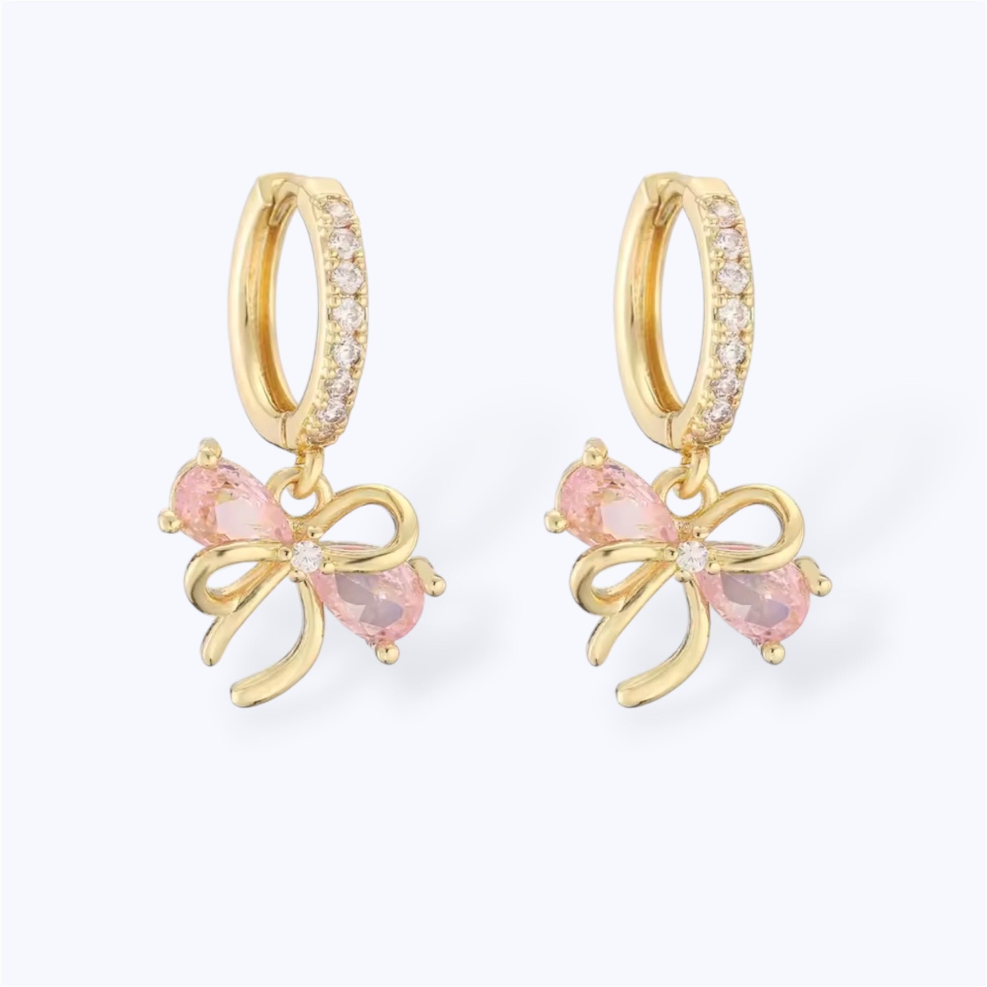 Floral charm earrings