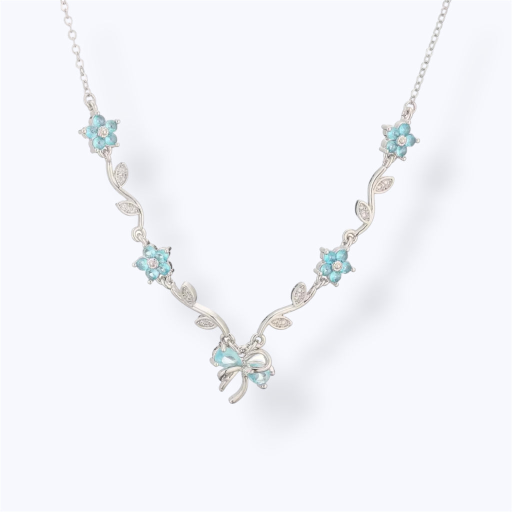 Floral charm necklace