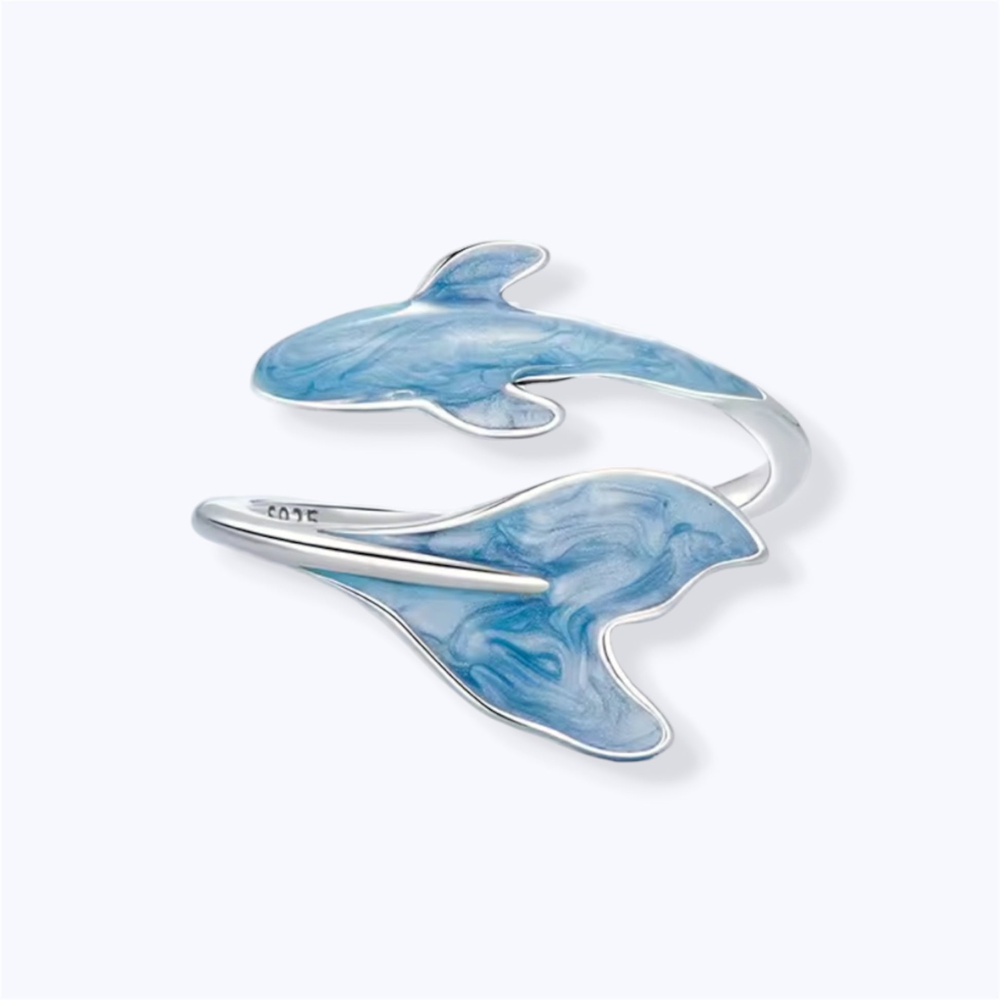 Blue dolphin ring