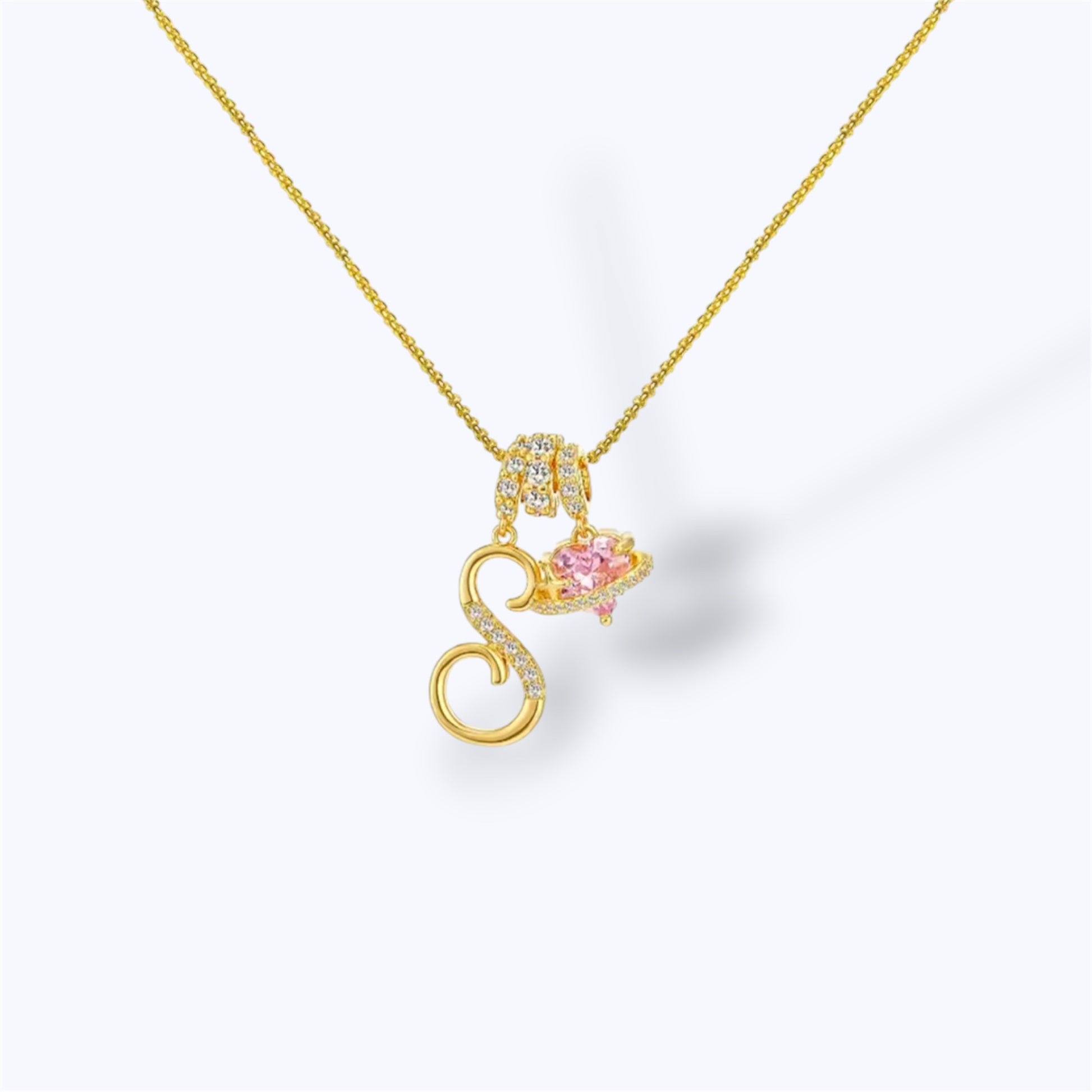 Embellished initial necklace