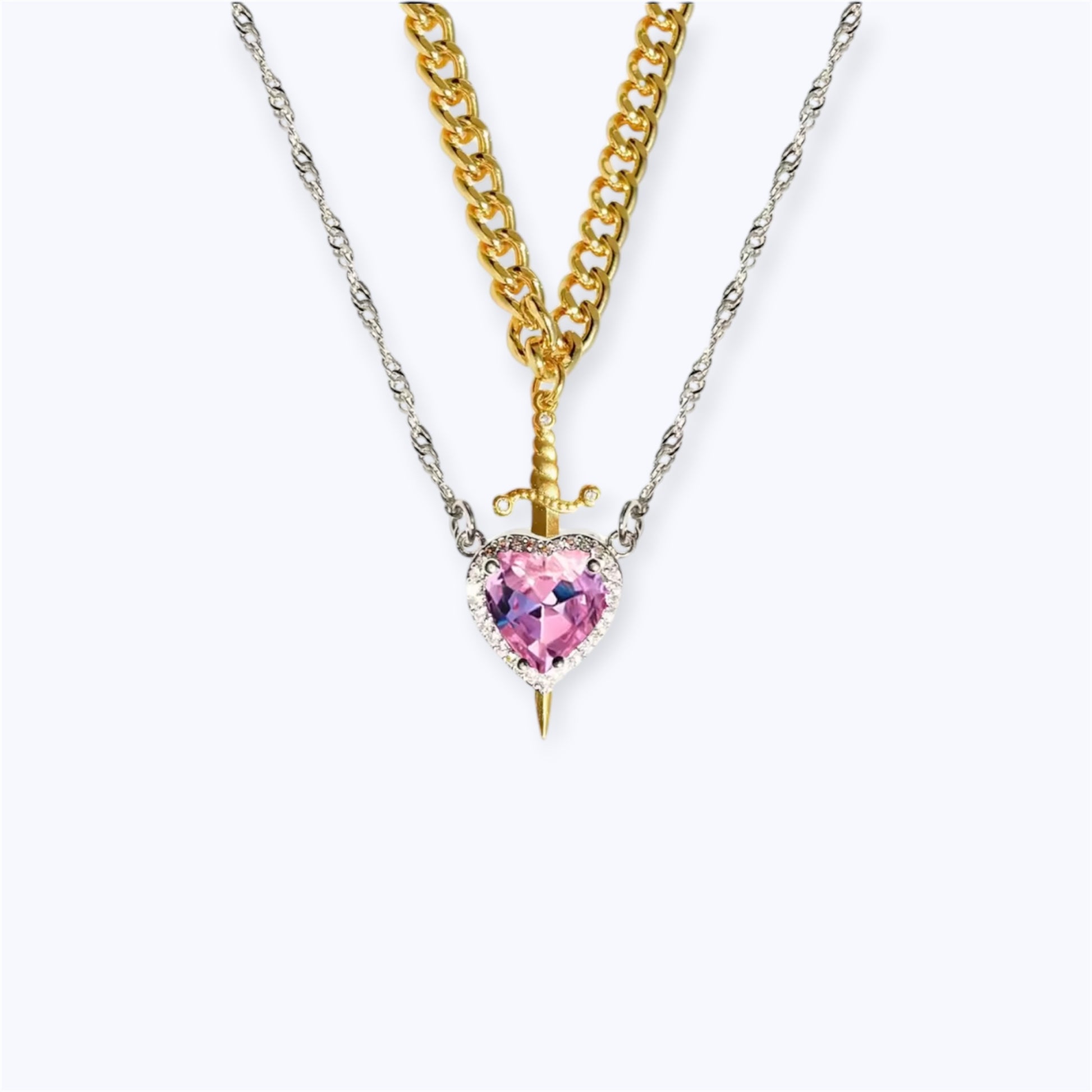 Heart & Sword Necklace