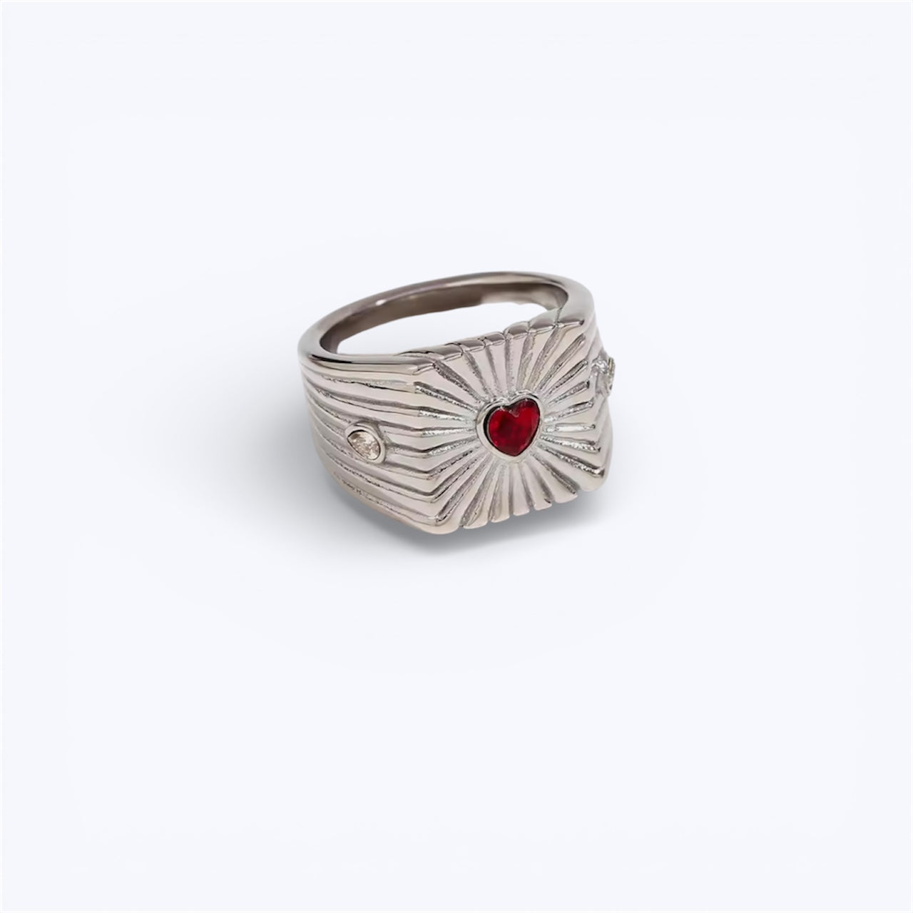 Square heart ring