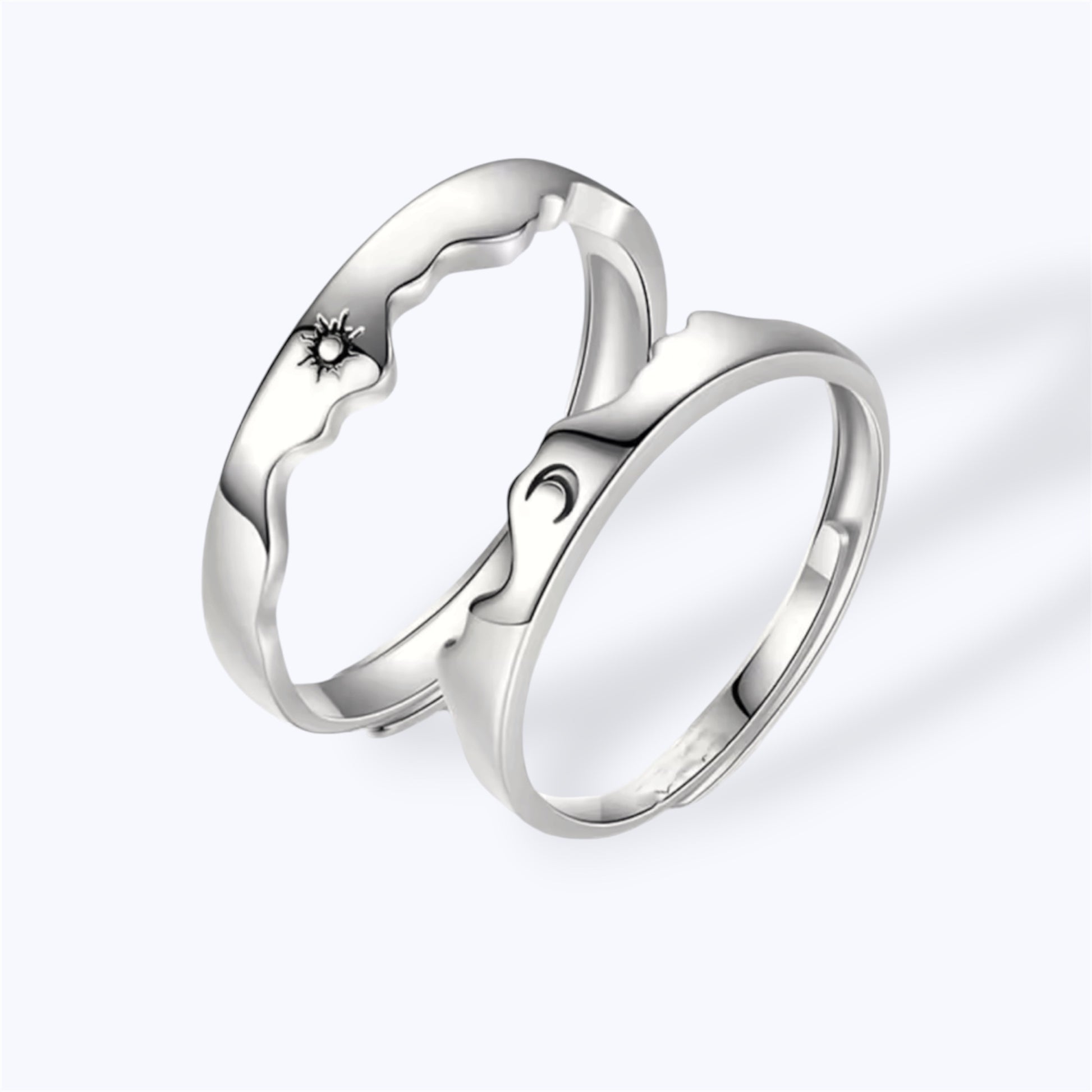 Sun meets moon rings