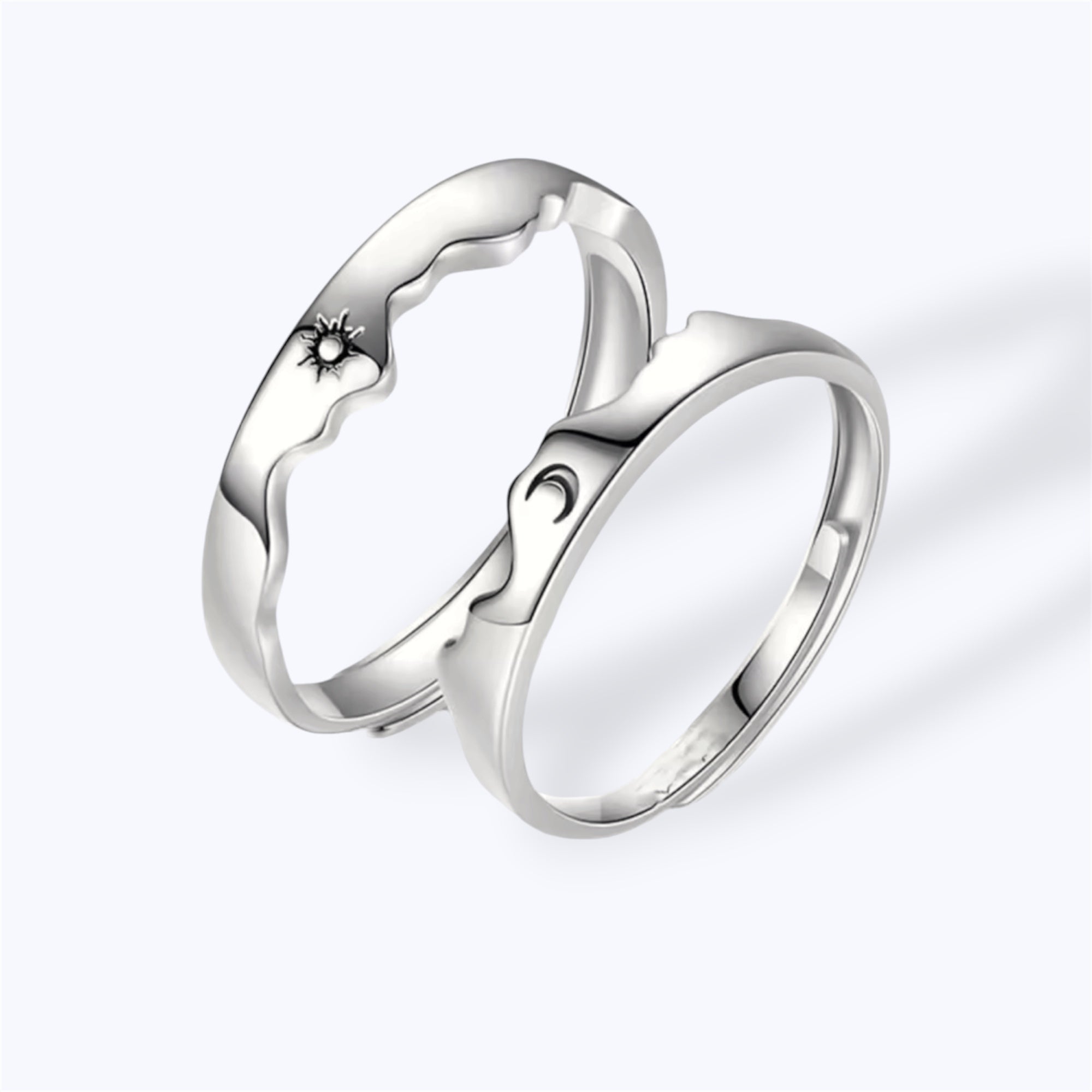 Sun meets moon rings