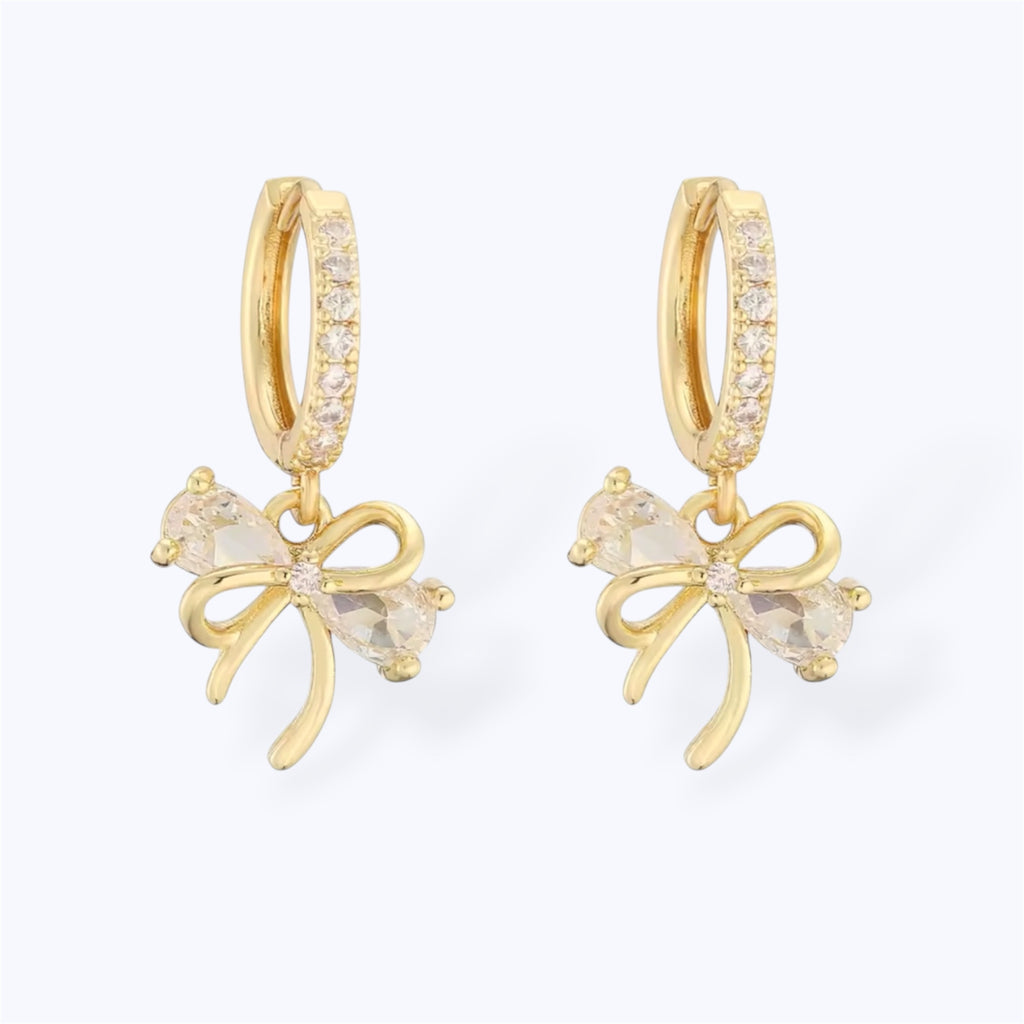 Floral charm earrings