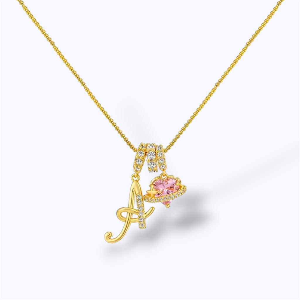 Embellished initial necklace