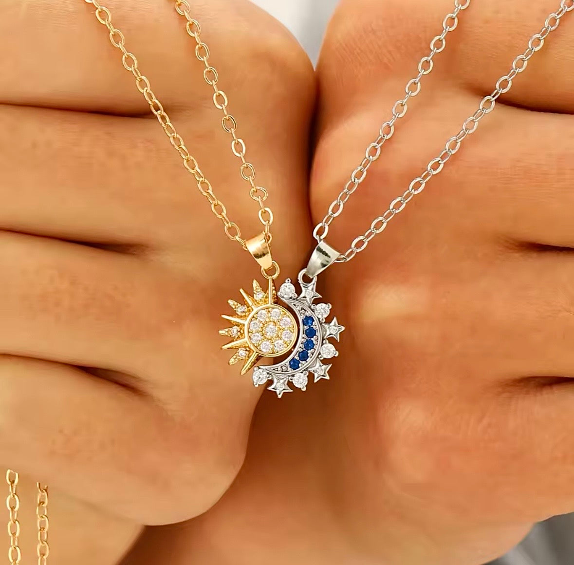 Sun & moon necklace