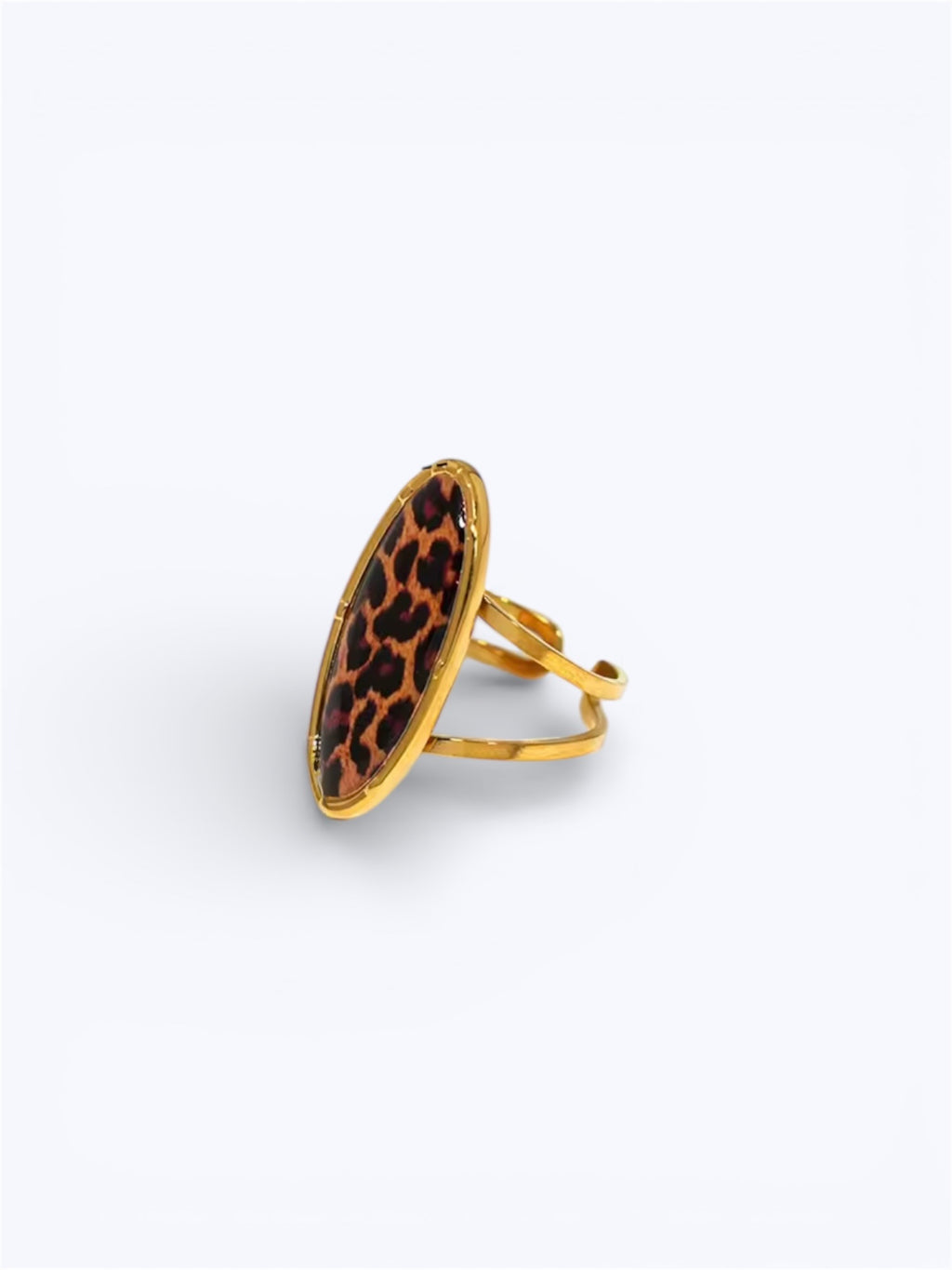 Leopard print rings