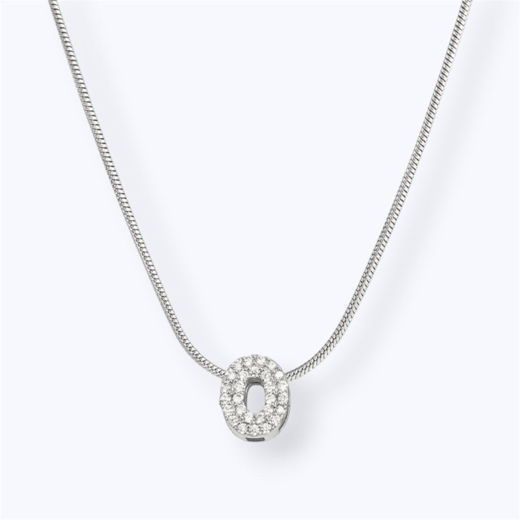 Silver bubble letter