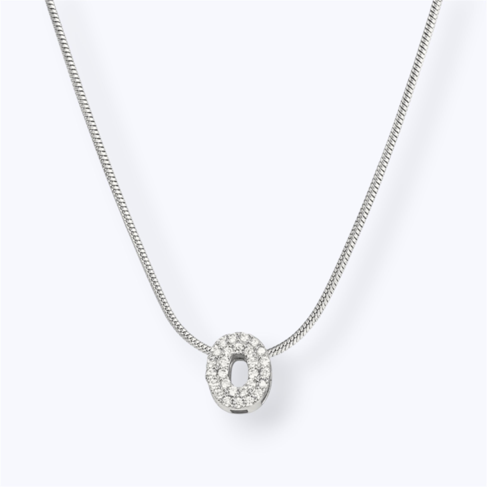 Silver bubble letter