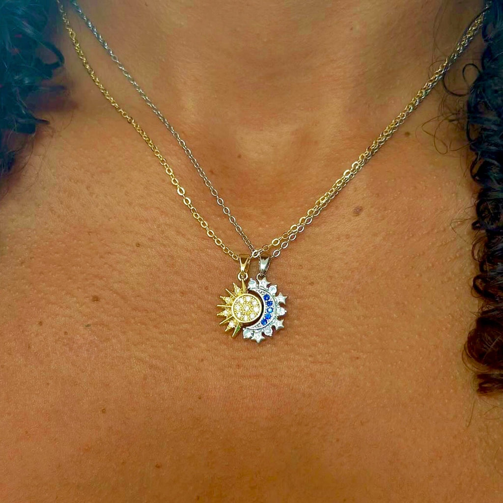 Sun & moon necklace