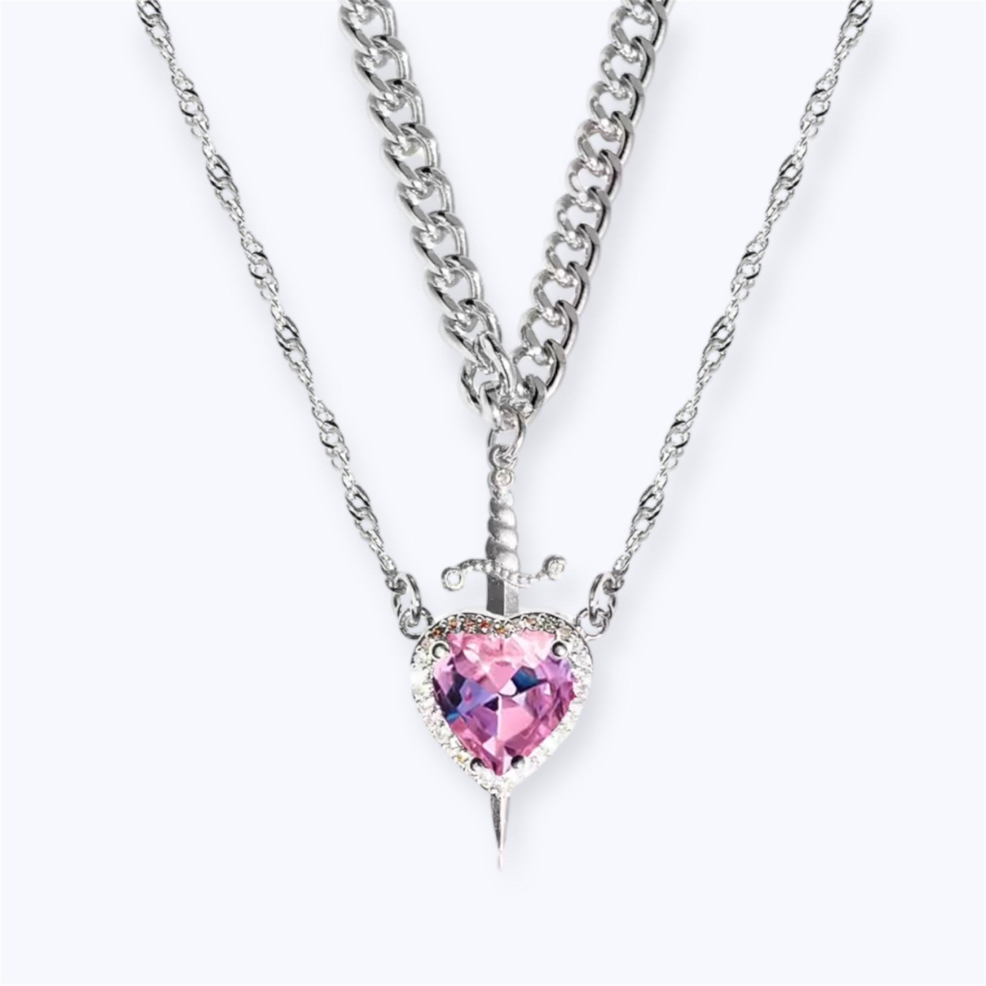 Heart & Sword Necklace