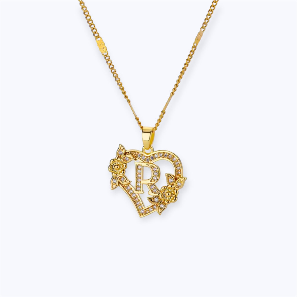 Blossom initial Necklace