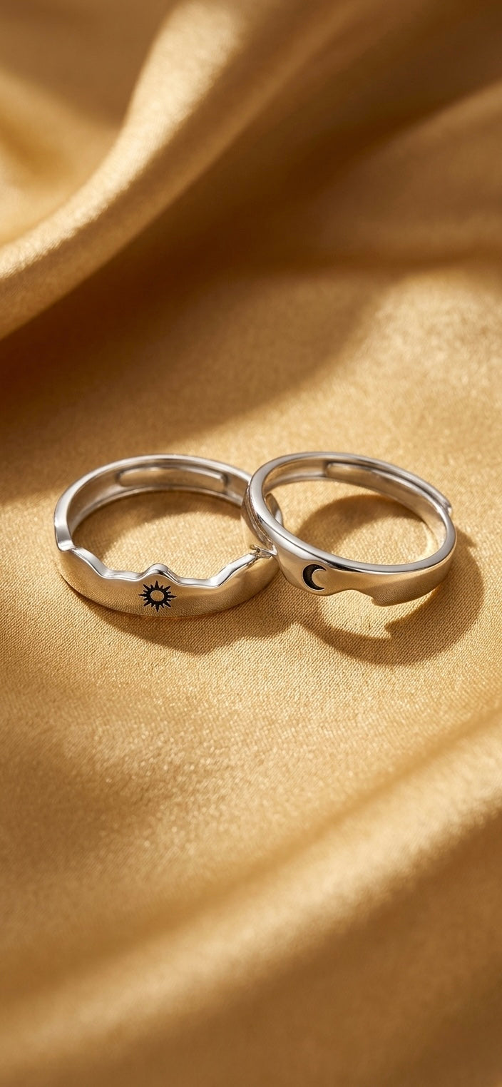 Sun meets moon rings
