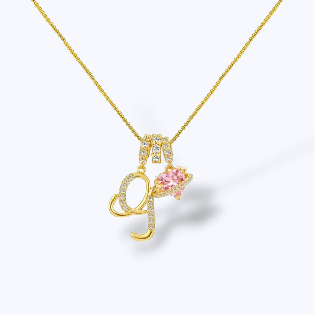 Embellished initial necklace