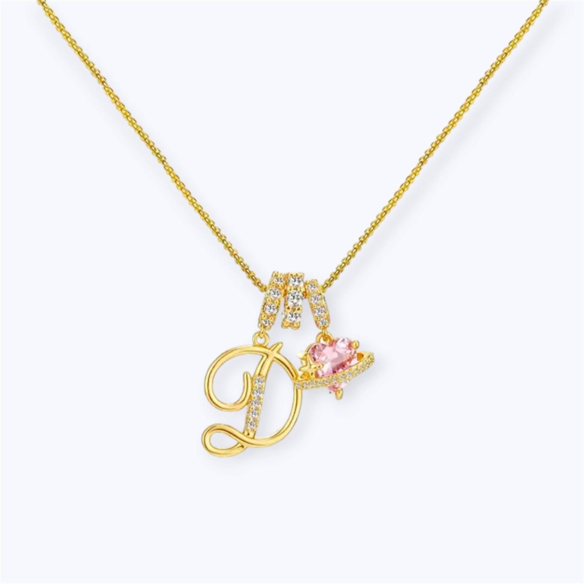 Embellished initial necklace