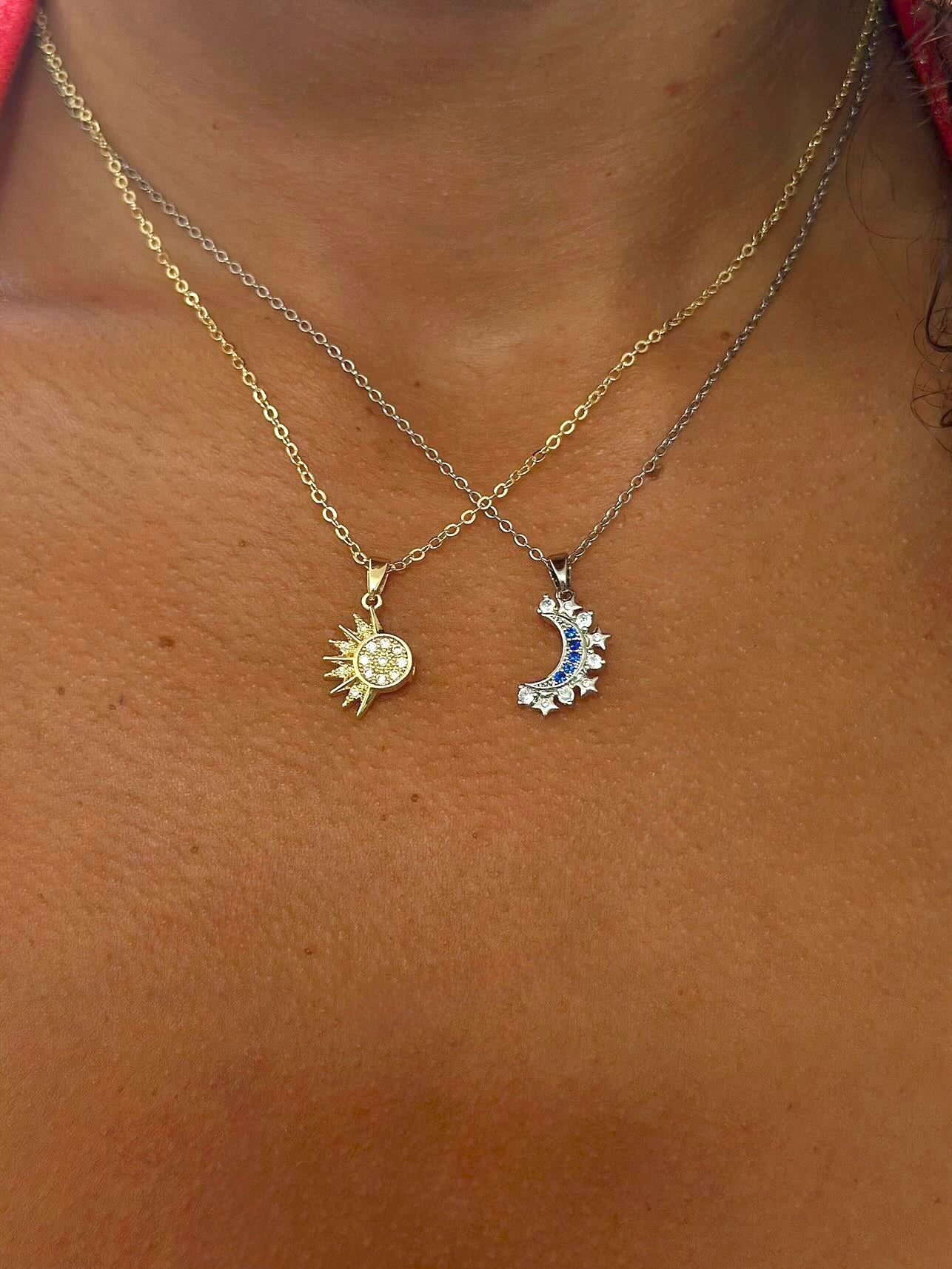 Sun & moon necklace