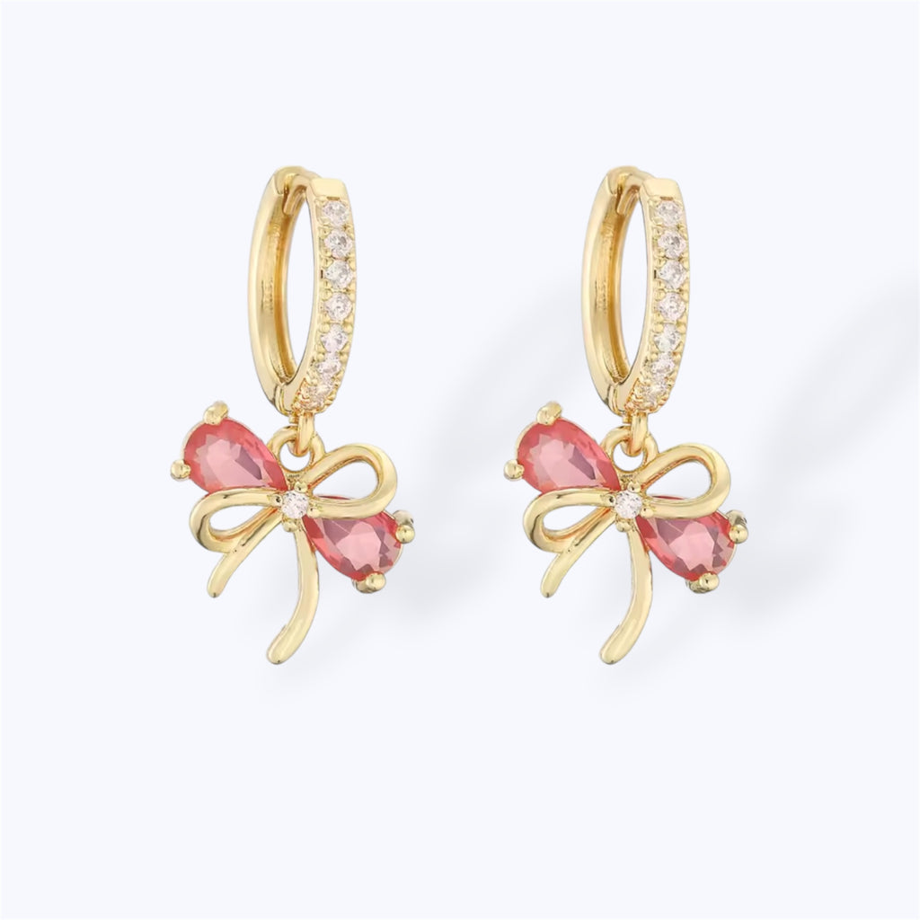 Floral charm earrings