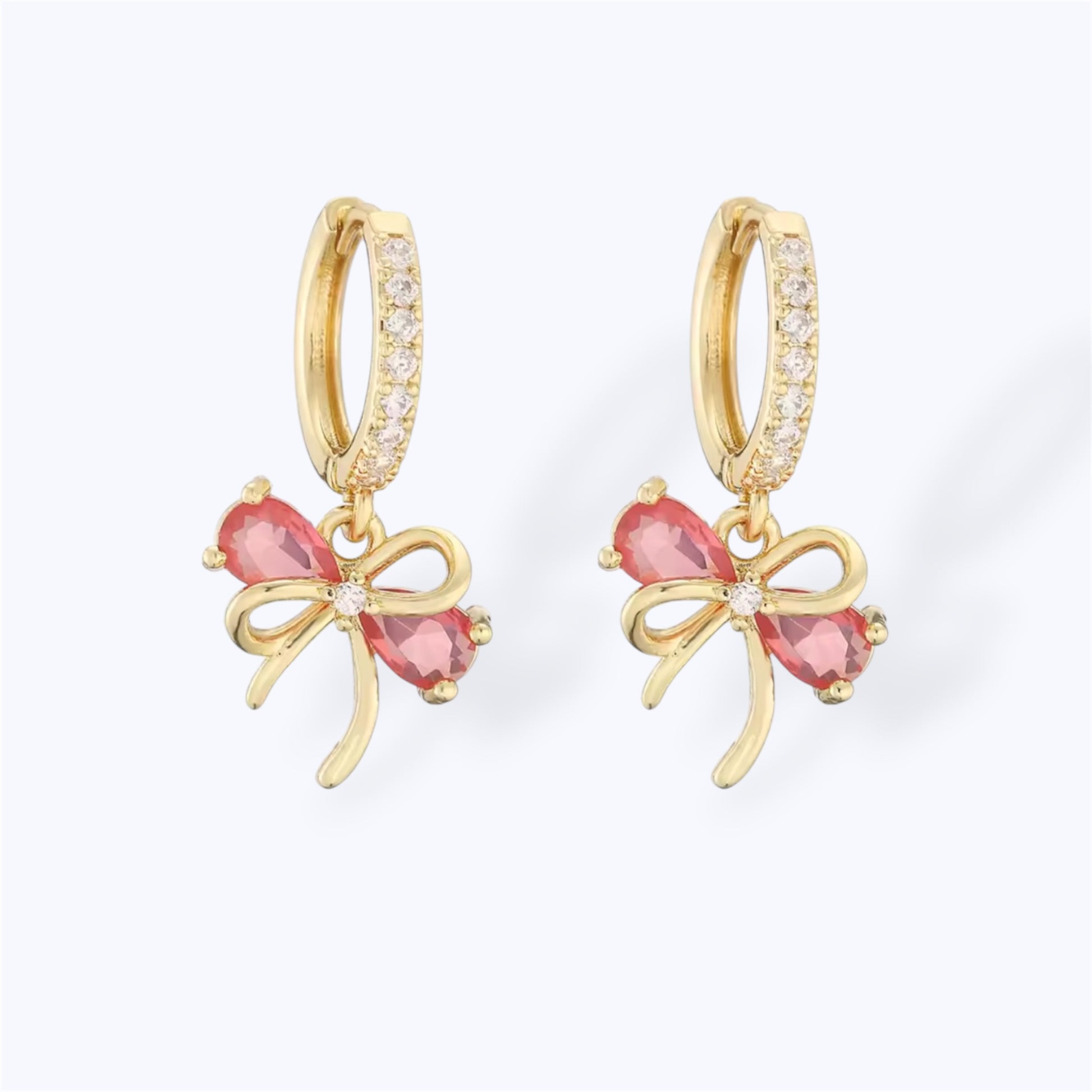 Floral charm earrings
