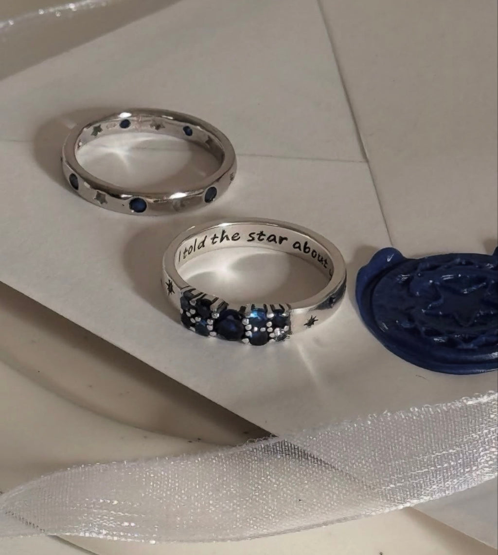Hidden message star ring