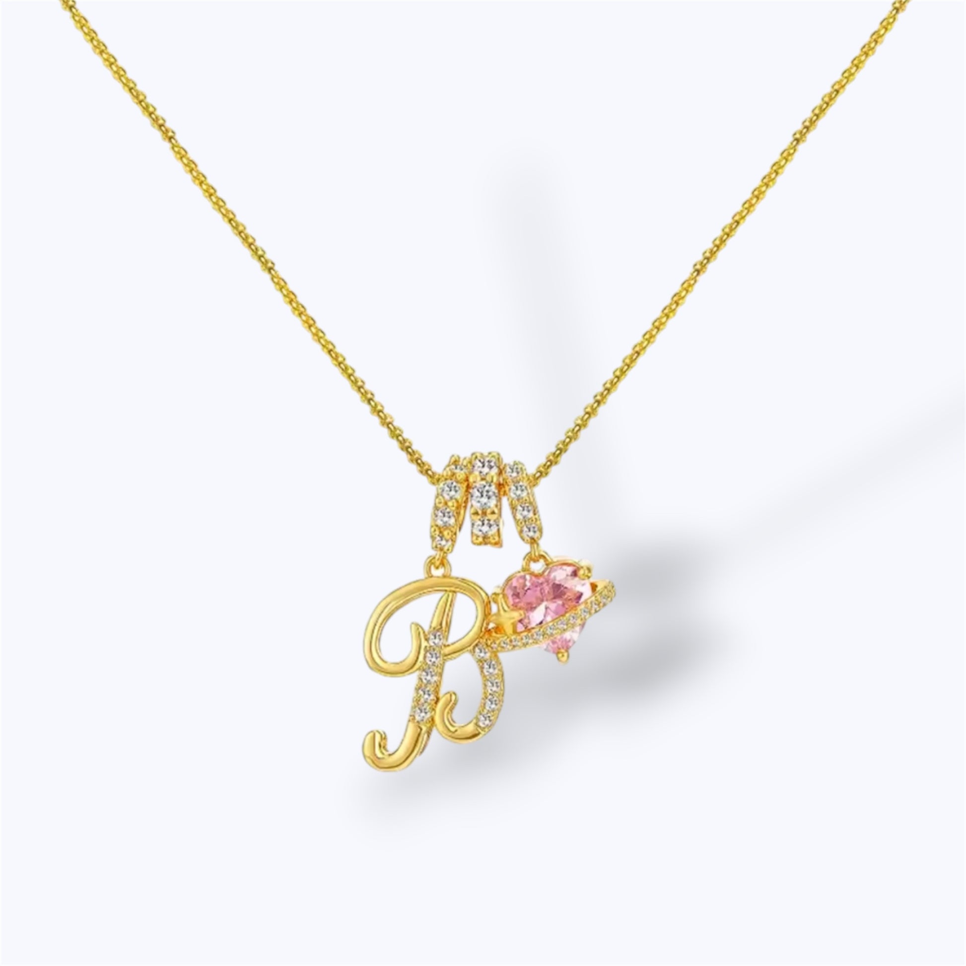 Embellished initial necklace