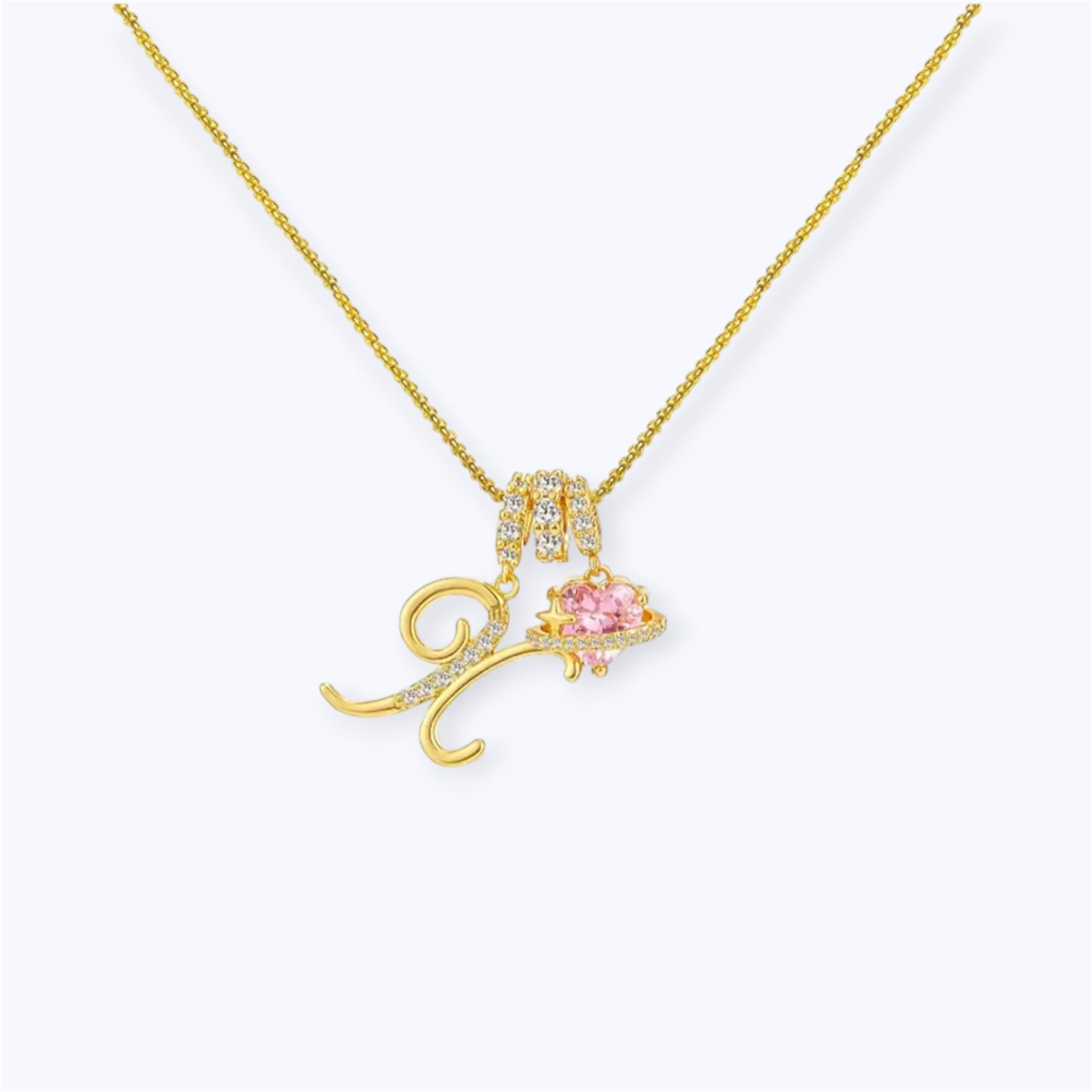 Embellished initial necklace