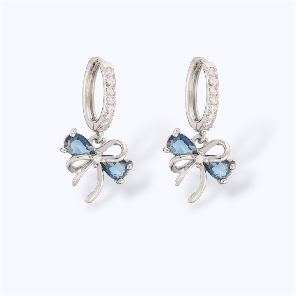 Floral charm earrings