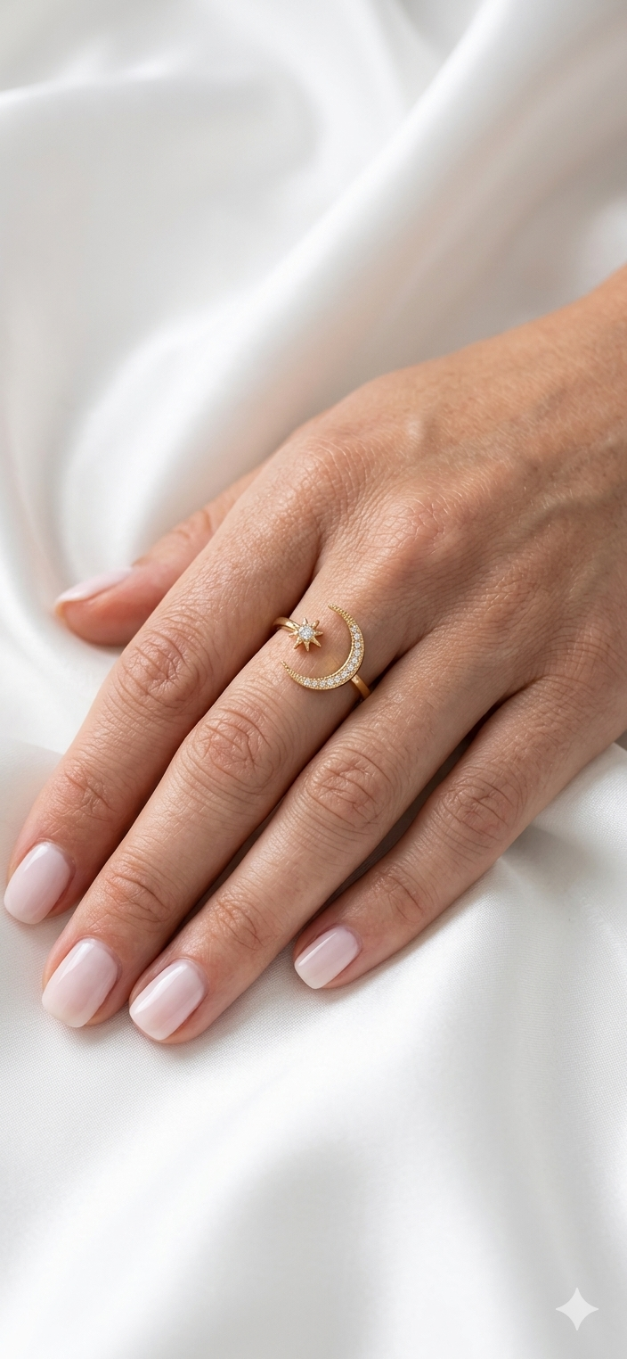 Sun & star ring