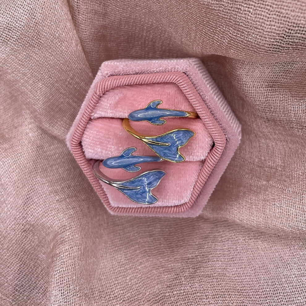 Blue dolphin ring