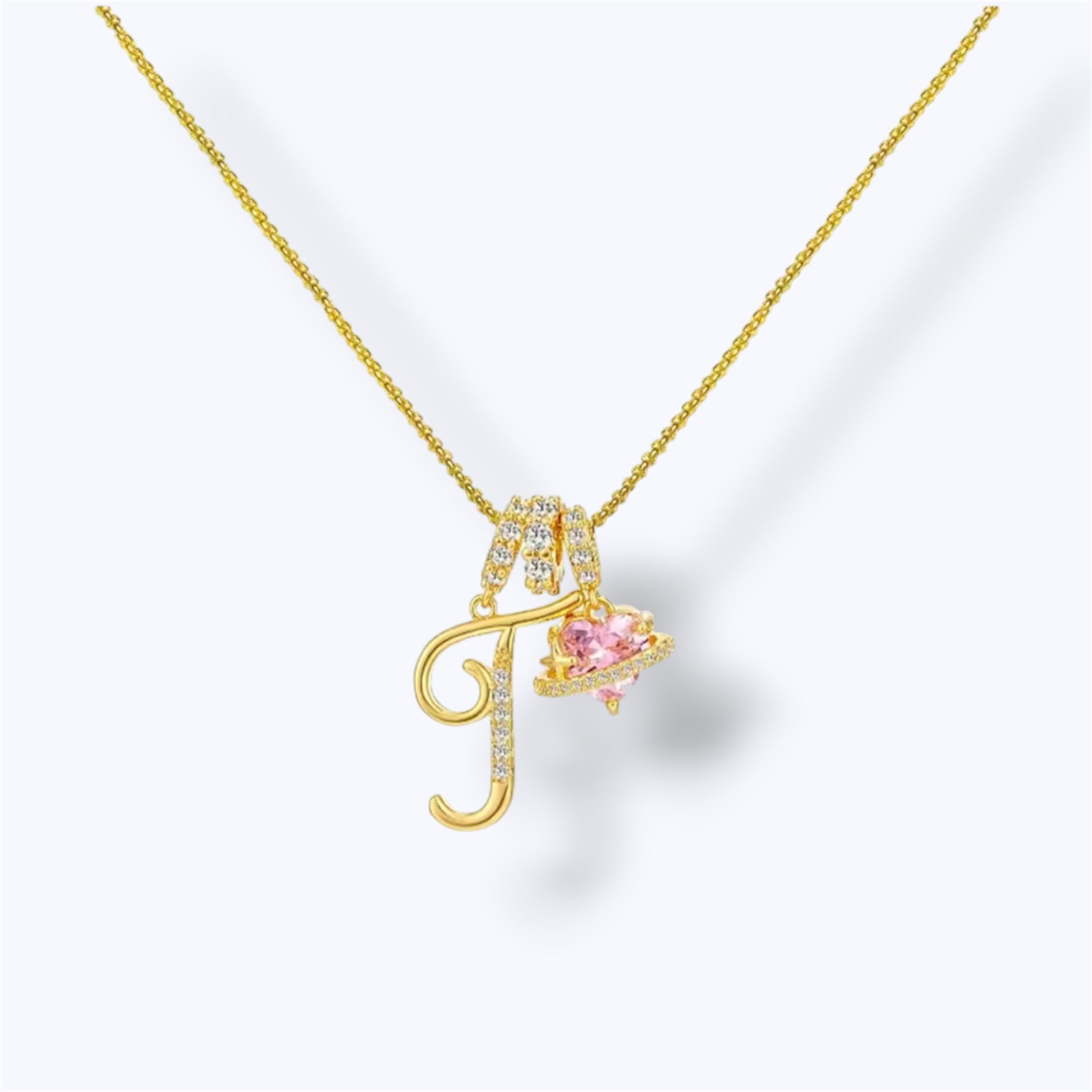 Embellished initial necklace